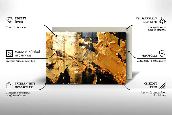 Skleněná deska do kuchyně Elegantní barva textury