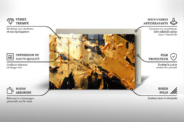 Skleněná deska do kuchyně Elegantní barva textury