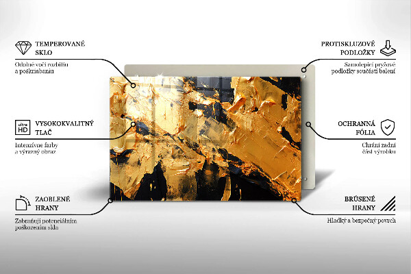 Skleněná deska do kuchyně Elegantní barva textury