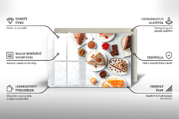 Skleněná deska do kuchyně Sladkost dortu
