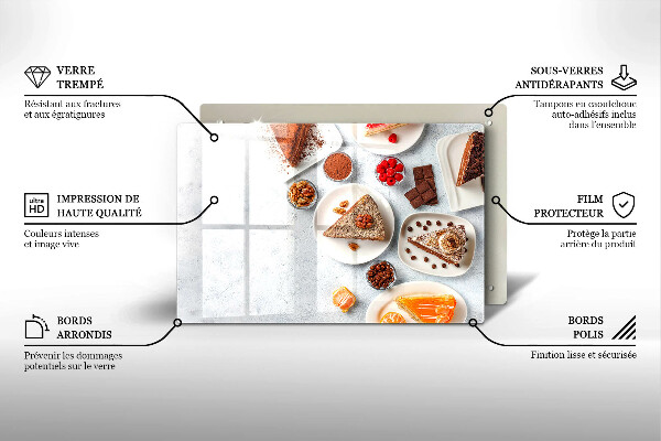 Skleněná deska do kuchyně Sladkost dortu
