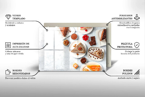 Skleněná deska do kuchyně Sladkost dortu