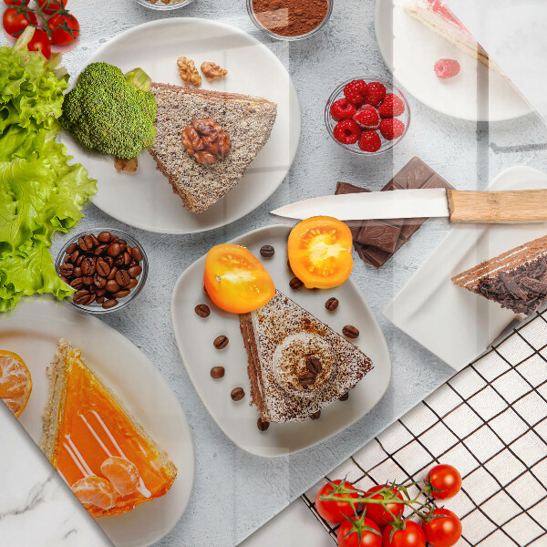 Skleněná deska do kuchyně Sladkost dortu