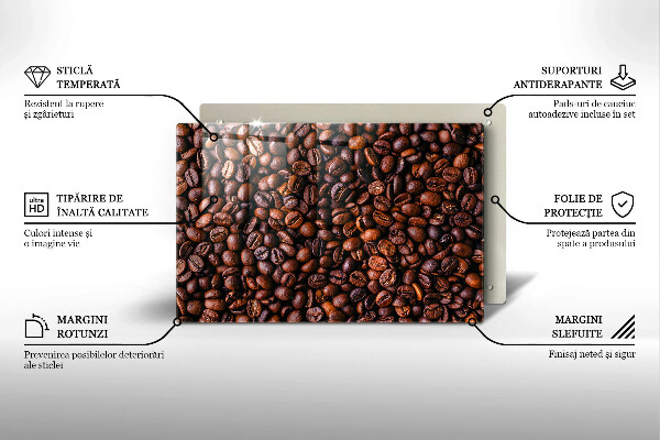 Skleněná deska do kuchyně Kávová zrna