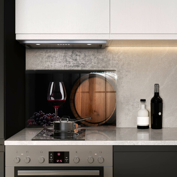 Skleněná deska do kuchyně Sudová sklenice na víno