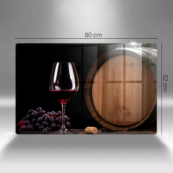 Skleněná deska do kuchyně Sudová sklenice na víno