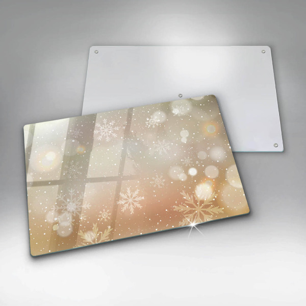 Skleněná deska do kuchyně Sněhové vločky