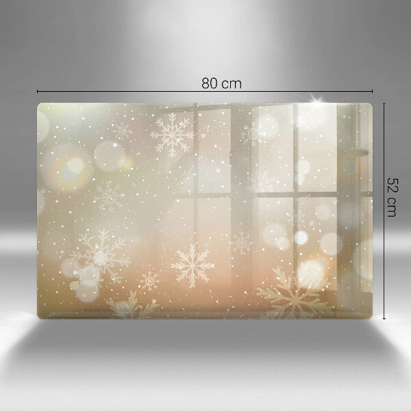 Skleněná deska do kuchyně Sněhové vločky