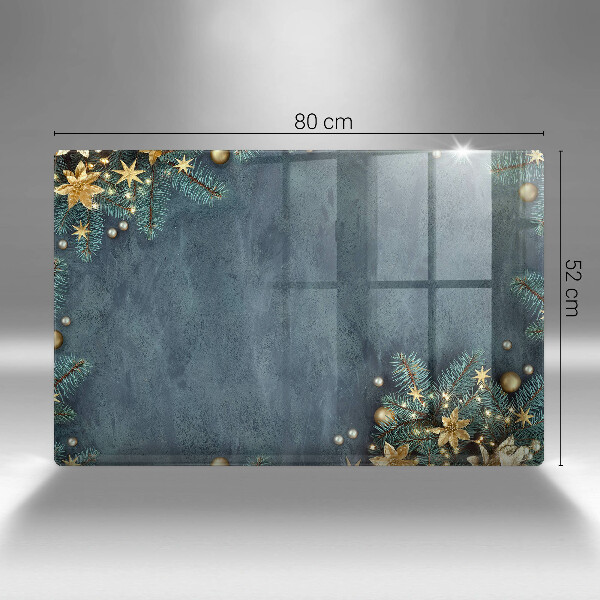 Skleněná deska do kuchyně Vánoční dekorace