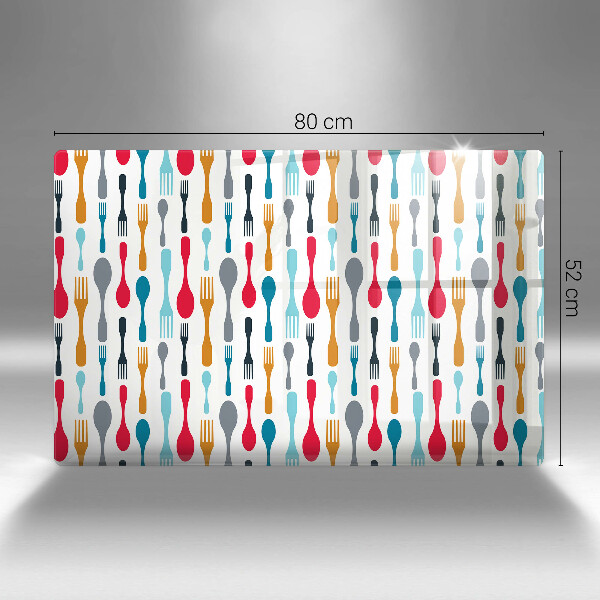 Skleněná deska do kuchyně Ilustrace lžíce