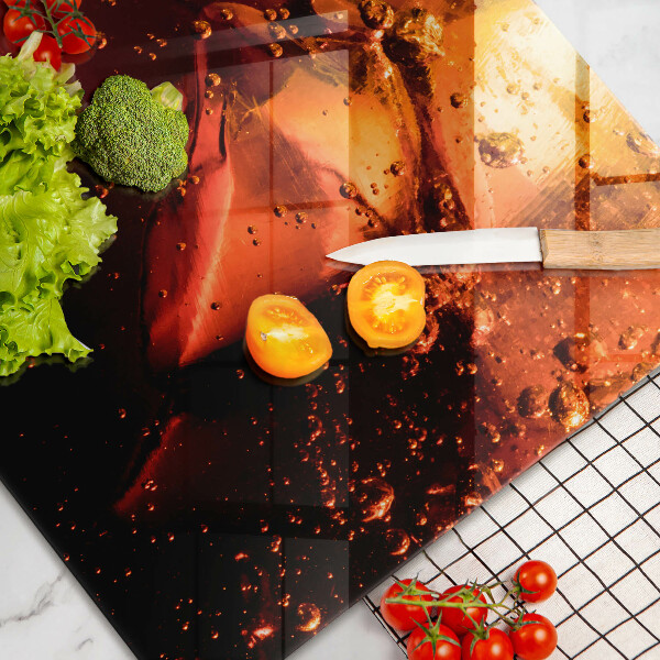 Skleněná deska do kuchyně Kolový nápoj s ledem