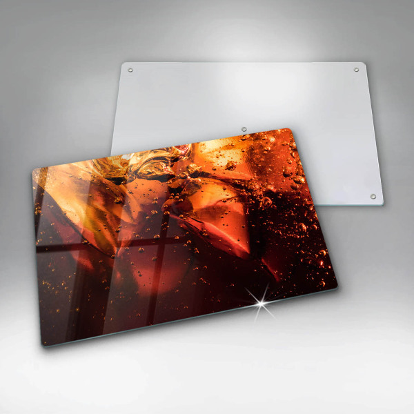 Skleněná deska do kuchyně Kolový nápoj s ledem