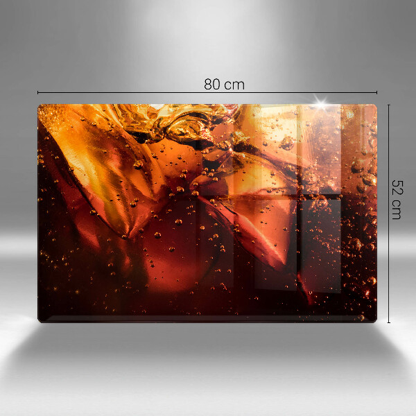 Skleněná deska do kuchyně Kolový nápoj s ledem