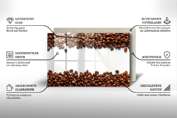 Skleněná deska do kuchyně Kávová zrna
