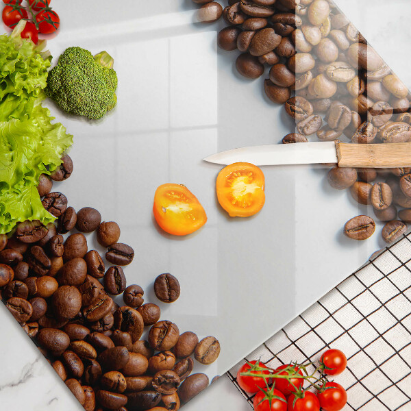 Skleněná deska do kuchyně Kávová zrna