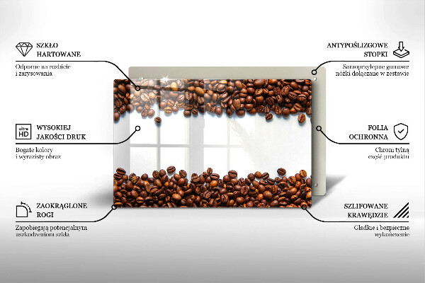 Skleněná deska do kuchyně Kávová zrna