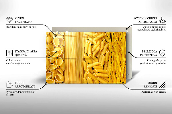 Skleněná deska do kuchyně Těstoviny