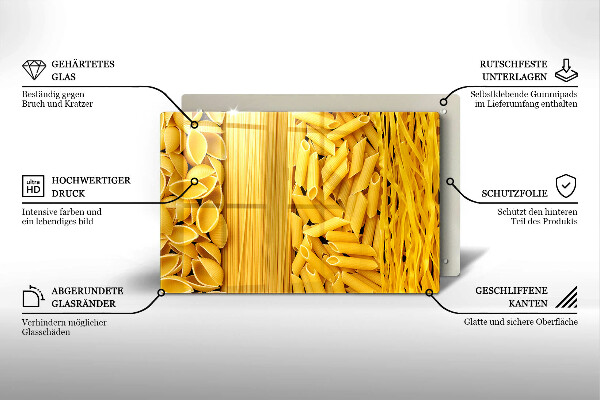 Skleněná deska do kuchyně Těstoviny