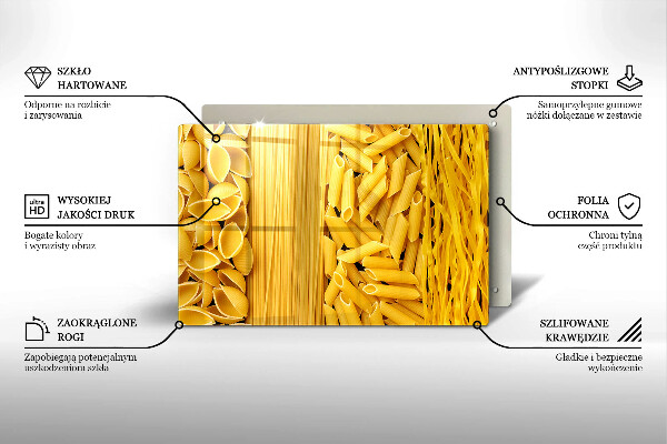 Skleněná deska do kuchyně Těstoviny