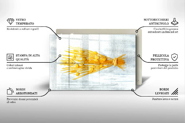 Skleněná deska do kuchyně Těstoviny