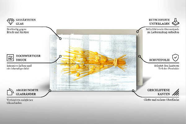 Skleněná deska do kuchyně Těstoviny