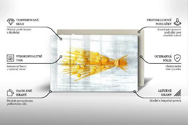 Skleněná deska do kuchyně Těstoviny