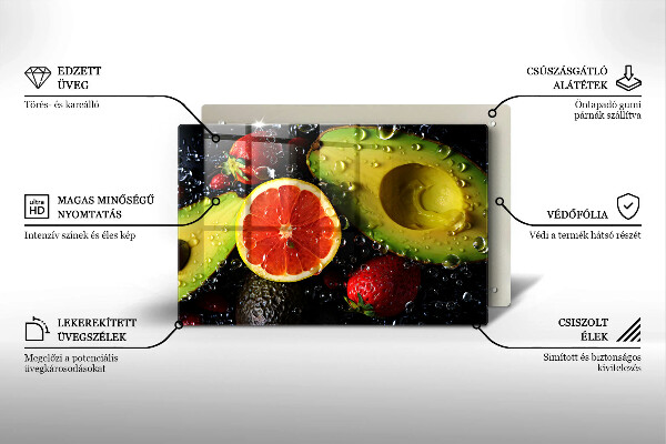 Skleněná deska do kuchyně Ovoce a zelenina