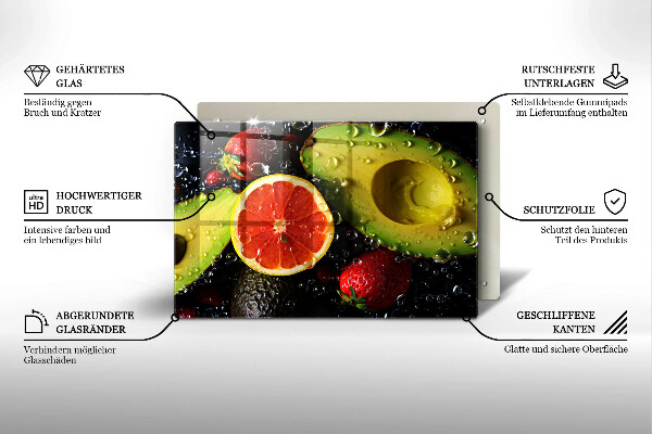 Skleněná deska do kuchyně Ovoce a zelenina