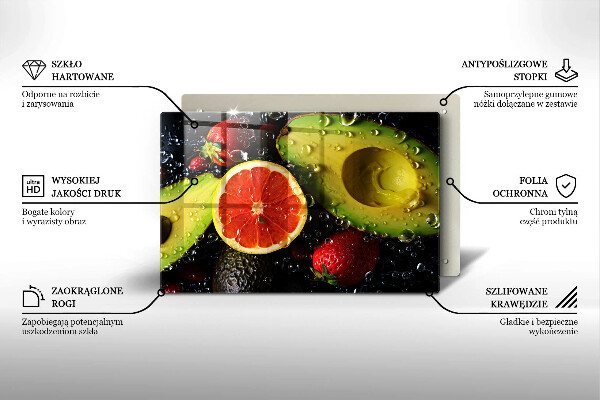 Skleněná deska do kuchyně Ovoce a zelenina