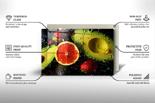 Skleněná deska do kuchyně Ovoce a zelenina