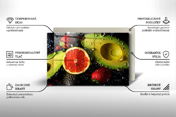 Skleněná deska do kuchyně Ovoce a zelenina