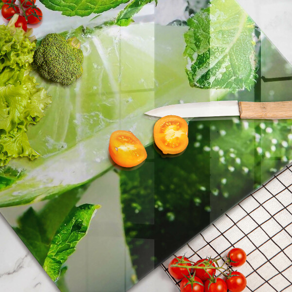 Skleněná deska do kuchyně Voda s vápnem a ledem