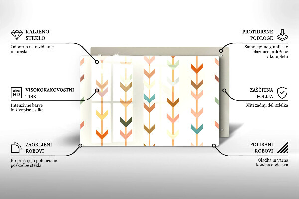 Skleněná deska do kuchyně Geometrické prvky