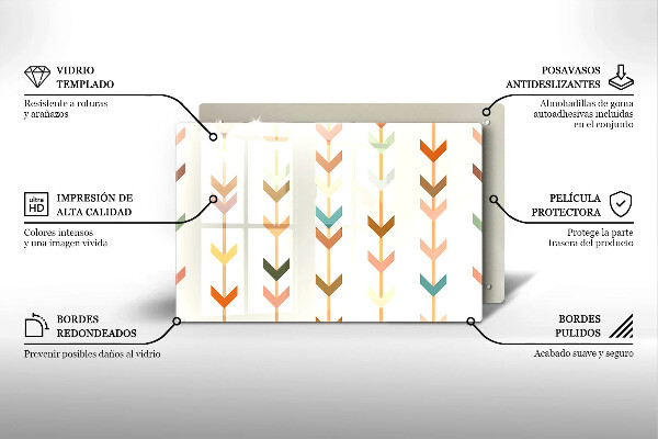 Skleněná deska do kuchyně Geometrické prvky