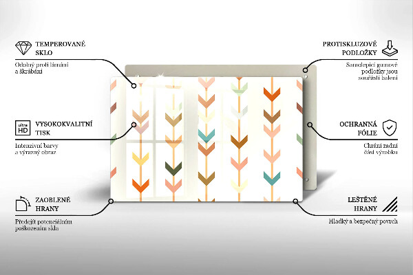 Skleněná deska do kuchyně Geometrické prvky