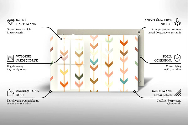 Skleněná deska do kuchyně Geometrické prvky