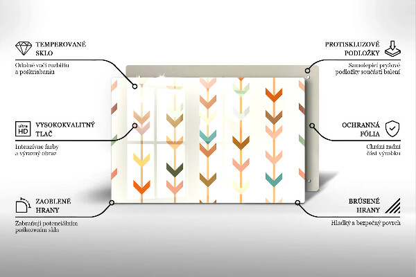 Skleněná deska do kuchyně Geometrické prvky