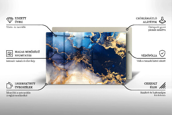 Skleněná deska do kuchyně Mramorová abstrakce