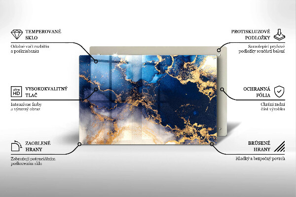 Skleněná deska do kuchyně Mramorová abstrakce