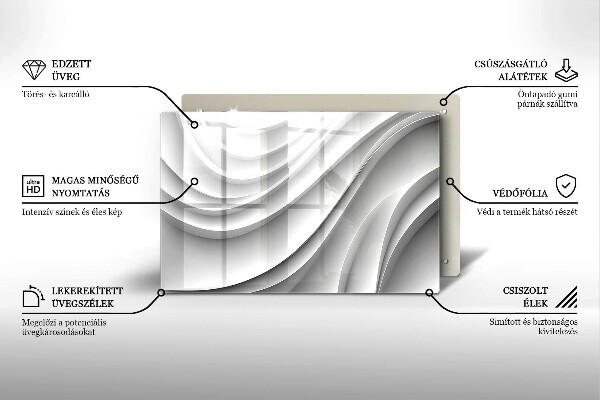 Skleněná deska do kuchyně Geometrické čáry