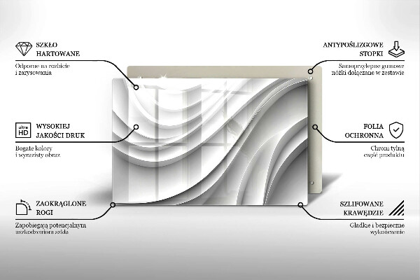 Skleněná deska do kuchyně Geometrické čáry