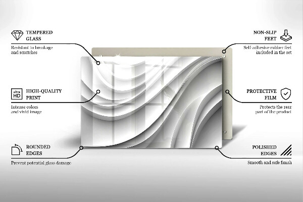 Skleněná deska do kuchyně Geometrické čáry