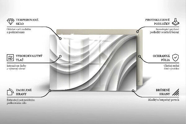 Skleněná deska do kuchyně Geometrické čáry