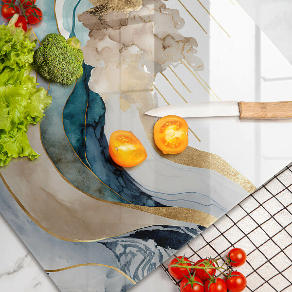 Skleněná deska do kuchyně Barevný mramor