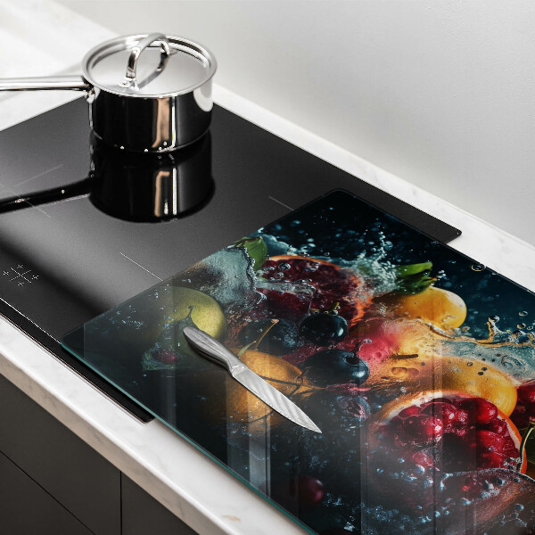 Skleněná deska do kuchyně Ovoce ve vodě