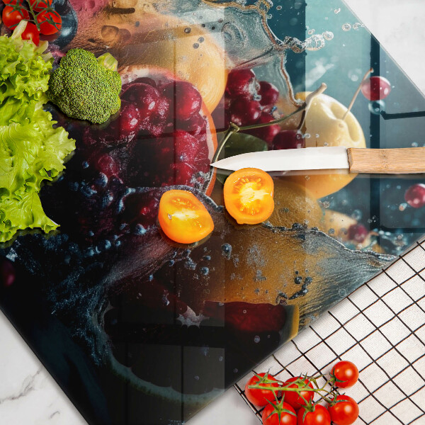 Skleněná deska do kuchyně Ovoce ve vodě