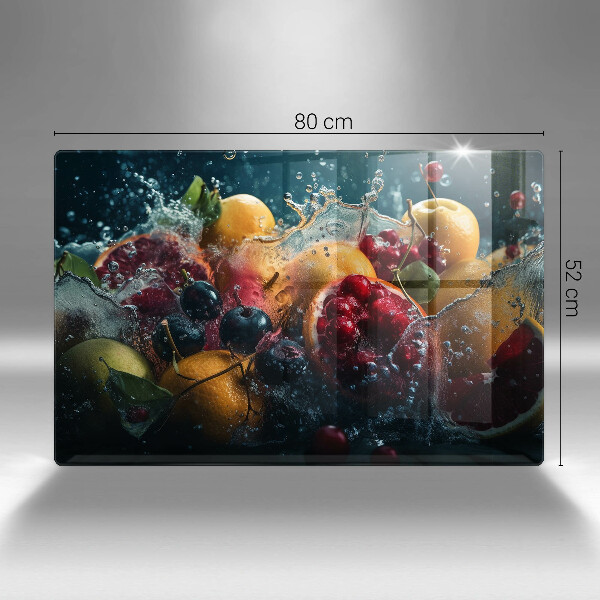 Skleněná deska do kuchyně Ovoce ve vodě