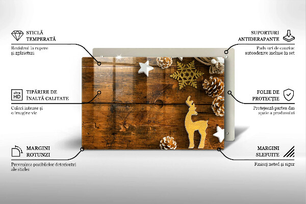 Skleněná deska do kuchyně Vánoční dekorace