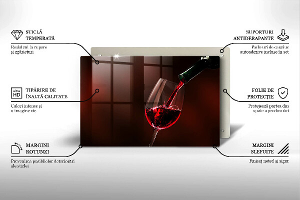 Skleněná deska do kuchyně Sklenice vína