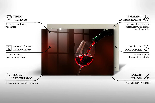 Skleněná deska do kuchyně Sklenice vína
